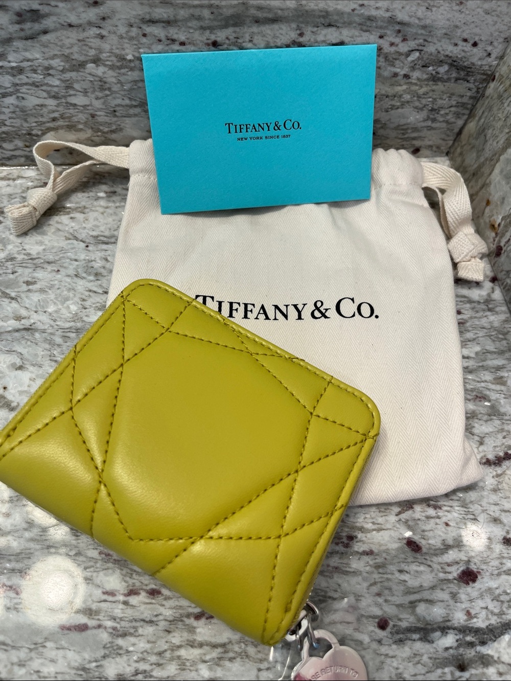 Tiffany & Co. Padded Leather Wallet in Canary Yellow